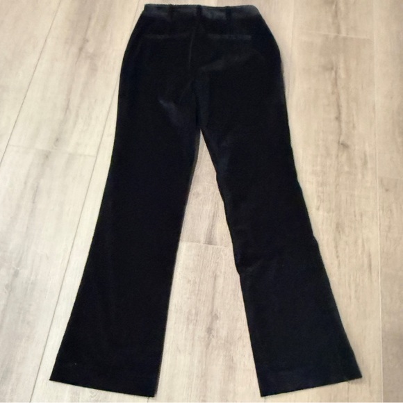 Cinq a Sept Women 0 Dark Jet Black Velvet Straight Pants 26x30” Quiet Luxury Mob - Picture 4 of 11